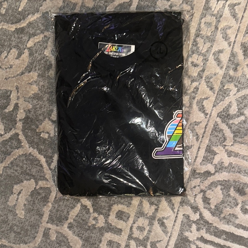 Black Lakers T-Shirt with Rainbow Logo
